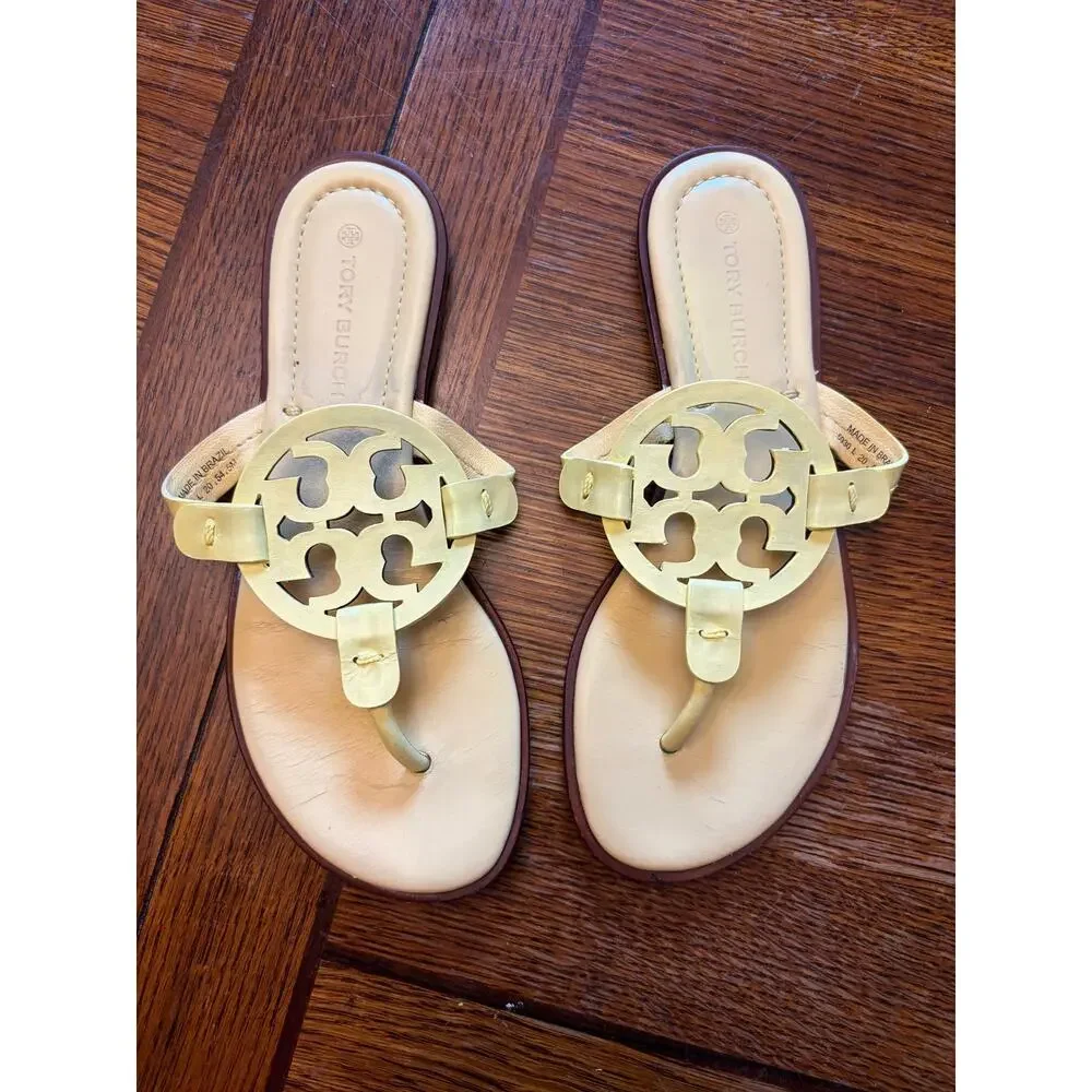 Tory Burch Miller Thong Sandal Yellow Size 5.5 Style 5930